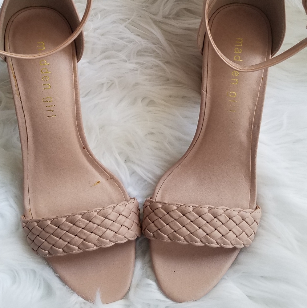 Light pink block heels